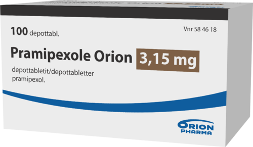 PRAMIPEXOLE ORION 3,15 mg depottabletti 1 x 100 fol