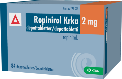 ROPINIROL KRKA 2 mg depottabletti 1 x 84 fol