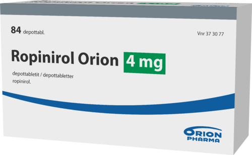 ROPINIROL ORION 4 mg depottabletti 1 x 84 fol