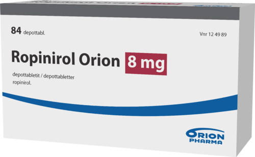 ROPINIROL ORION 8 mg depottabletti 1 x 84 fol