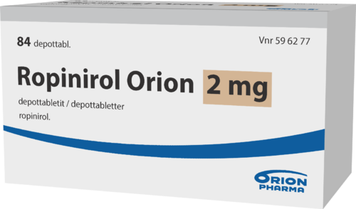ROPINIROL ORION 2 mg depottabletti 1 x 84 fol