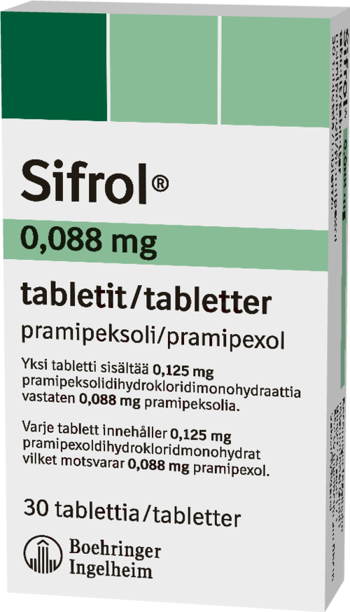SIFROL 0,088 mg tabletti 1 x 30 fol