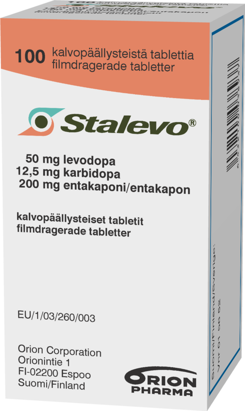 STALEVO 50 mg/12,5 mg/200 mg tabletti, kalvopäällysteinen 1 x 100 kpl