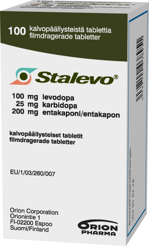 STALEVO 100 mg/25 mg/200 mg tabletti, kalvopäällysteinen 1 x 100 kpl
