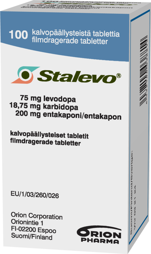 STALEVO 75 mg/18,75 mg/200 mg tabletti, kalvopäällysteinen 1 x 100 kpl