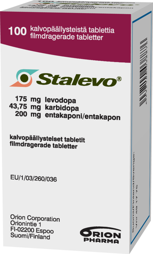 STALEVO 175 mg/43,75 mg/200 mg tabletti, kalvopäällysteinen 1 x 100 kpl