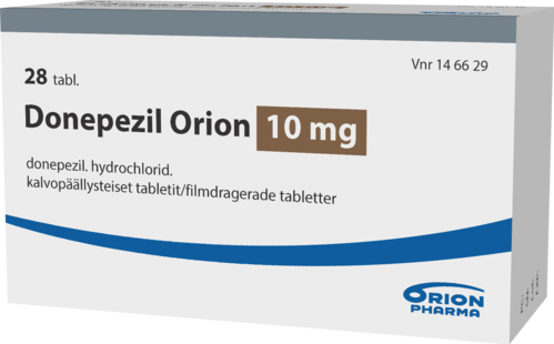 DONEPEZIL ORION 10 mg tabletti, kalvopäällysteinen 1 x 28 fol