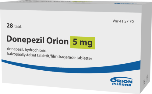 DONEPEZIL ORION 5 mg tabletti, kalvopäällysteinen 1 x 28 fol
