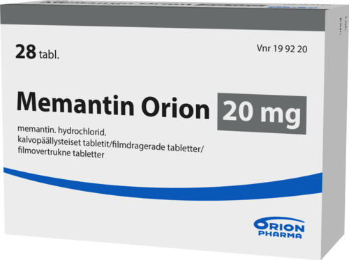 MEMANTIN ORION 20 mg tabletti, kalvopäällysteinen 1 x 28 fol