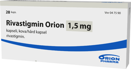 RIVASTIGMIN ORION 1,5 mg kapseli, kova 1 x 28 fol