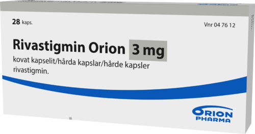 RIVASTIGMIN ORION 3 mg kapseli, kova 1 x 28 fol