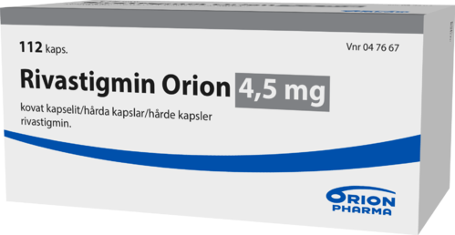 RIVASTIGMIN ORION 4,5 mg kapseli, kova 1 x 112 fol