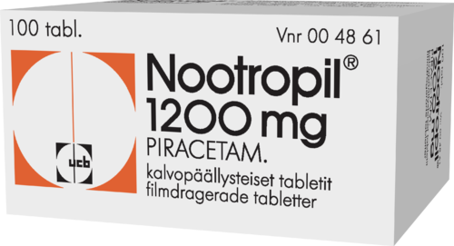 NOOTROPIL 1200 mg tabletti, kalvopäällysteinen 1 x 100 fol