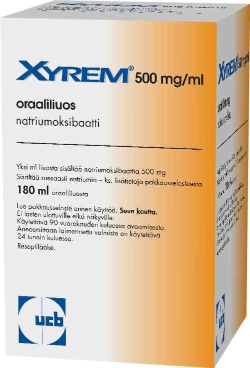 XYREM 500 mg/ml oraaliliuos 1 x 180 ml