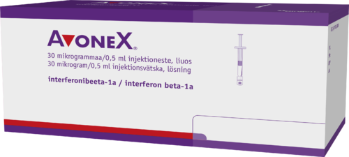 AVONEX 30 mikrog/0,5 ml injektioneste, liuos 4 x 0,5 ml