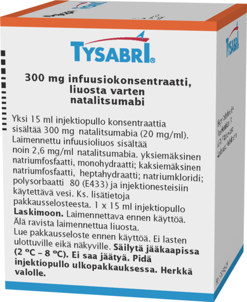 TYSABRI 300 mg infuusiokonsentraatti, liuosta varten 1 x 15 ml