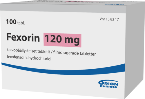 FEXORIN 120 mg tabletti, kalvopäällysteinen 1 x 100 fol