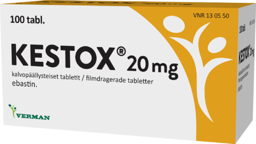 KESTOX 20 mg tabletti, kalvopäällysteinen 1 x 100 fol