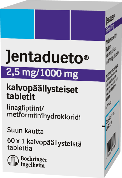 JENTADUETO 2,5/1000 mg tabletti, kalvopäällysteinen 60 x 1 fol