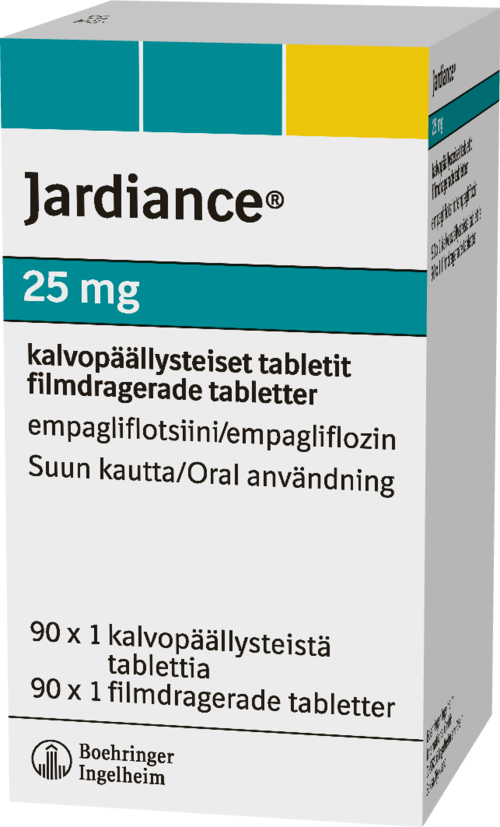 JARDIANCE 25 mg tabletti, kalvopäällysteinen 1 x 90 fol