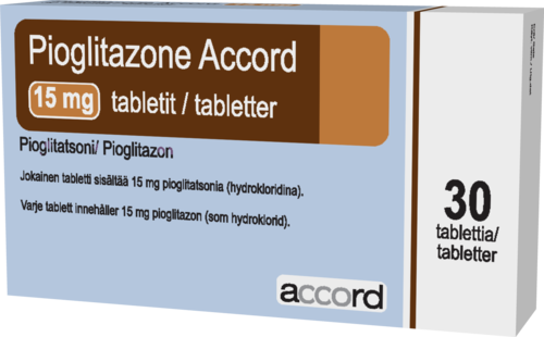PIOGLITAZONE ACCORD 15 mg tabletti 1 x 30 fol