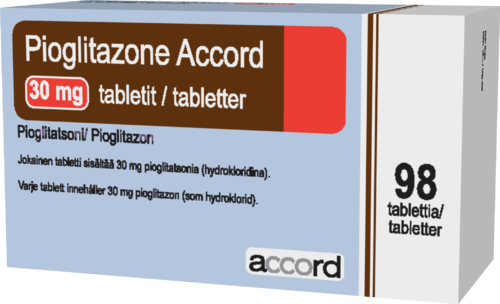PIOGLITAZONE ACCORD 30 mg tabletti 1 x 98 fol