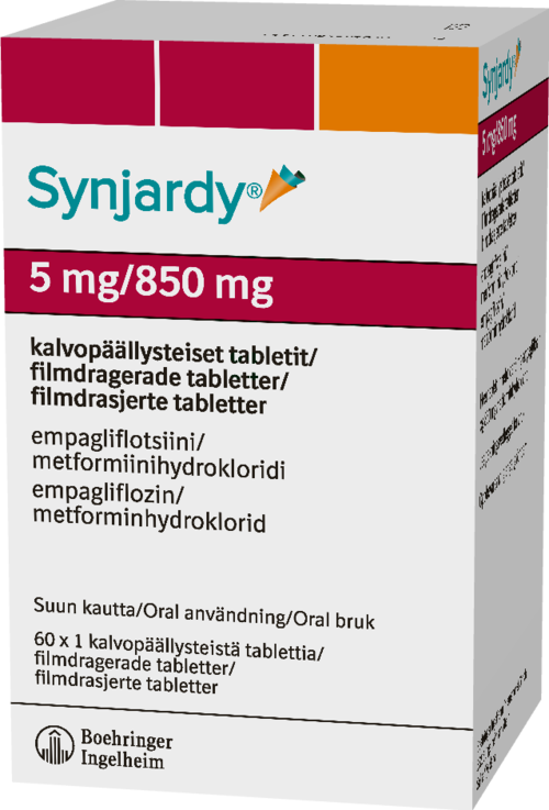 SYNJARDY 5/850 mg tabletti, kalvopäällysteinen 60 x 1 fol