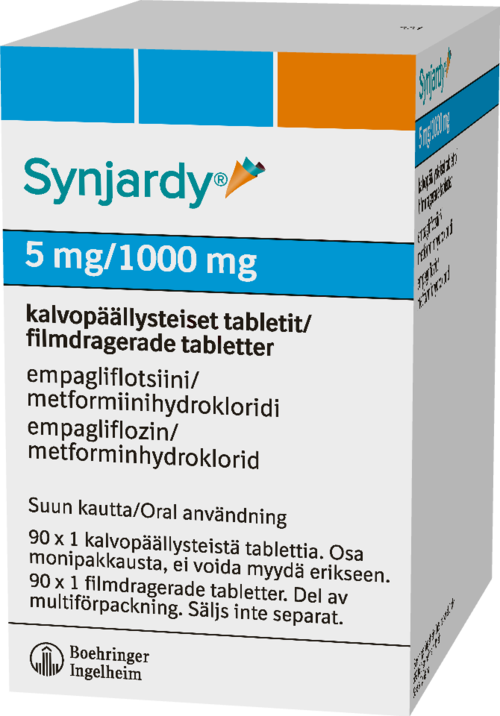 SYNJARDY 5/1000 mg tabletti, kalvopäällysteinen 180 x 1 fol
