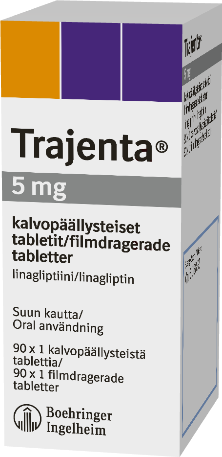 TRAJENTA 5 mg tabletti, kalvopäällysteinen 90 x 1 fol