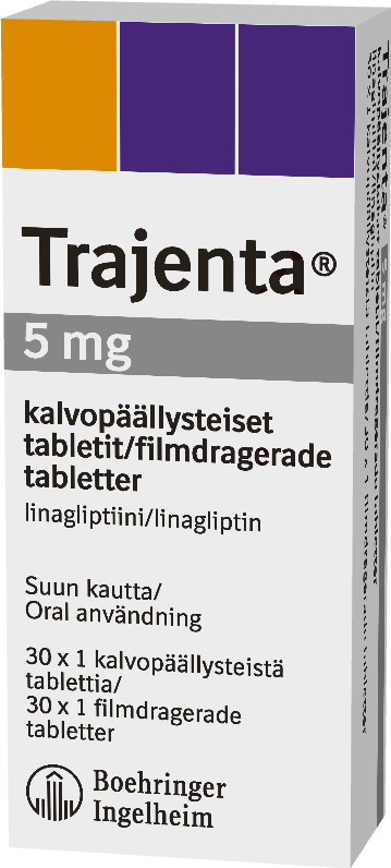 TRAJENTA 5 mg tabletti, kalvopäällysteinen 30 x 1 fol