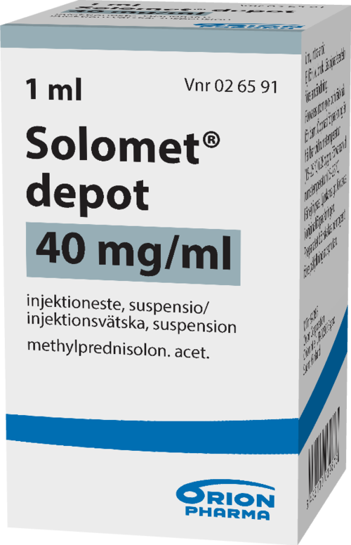 SOLOMET DEPOT 40 mg/ml injektioneste, suspensio 1 x 1 ml