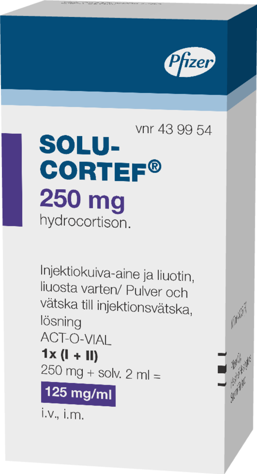 SOLU-CORTEF 250 mg injektiokuiva-aine ja liuotin, liuosta varten 1 x 250 mg