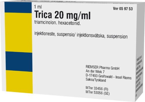 TRICA 20 mg/ml injektioneste, suspensio 1 x 1 ml