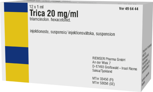 TRICA 20 mg/ml injektioneste, suspensio 12 x 1 ml
