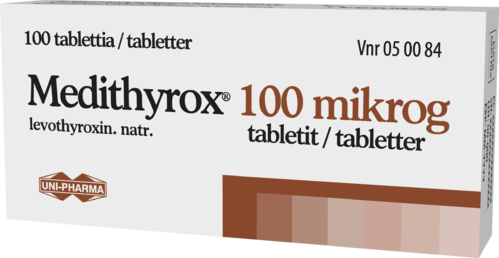 MEDITHYROX 100 mikrog tabletti 1 x 100 fol