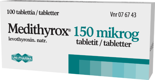 MEDITHYROX 150 mikrog tabletti 1 x 100 fol