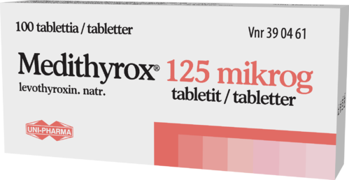 MEDITHYROX 125 mikrog tabletti 1 x 100 fol