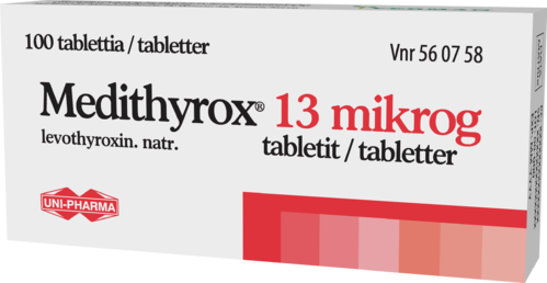 MEDITHYROX 13 mikrog tabletti 1 x 100 fol
