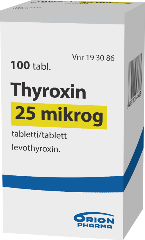 THYROXIN 25 mikrog tabletti 1 x 100 kpl
