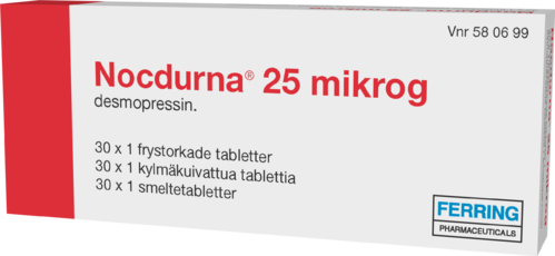 NOCDURNA 25 mikrog tabletti, kylmäkuivattu 30 x 1 fol