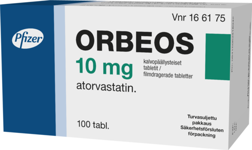 ORBEOS 10 mg tabletti, kalvopäällysteinen 1 x 100 fol