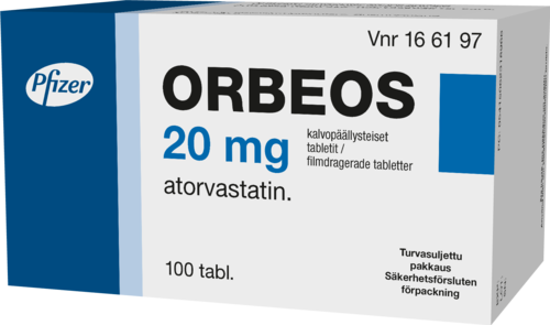 ORBEOS 20 mg tabletti, kalvopäällysteinen 1 x 100 fol