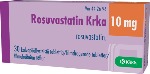 ROSUVASTATIN KRKA 10 mg tabletti, kalvopäällysteinen 1 x 30 fol