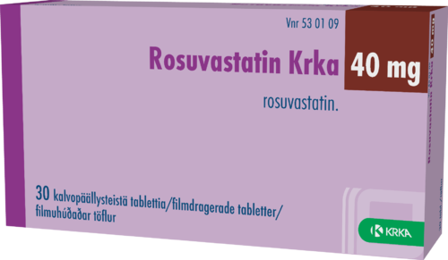 ROSUVASTATIN KRKA 40 mg tabletti, kalvopäällysteinen 1 x 30 fol