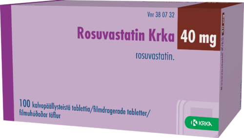 ROSUVASTATIN KRKA 40 mg tabletti, kalvopäällysteinen 1 x 100 fol