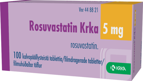 ROSUVASTATIN KRKA 5 mg tabletti, kalvopäällysteinen 1 x 100 fol