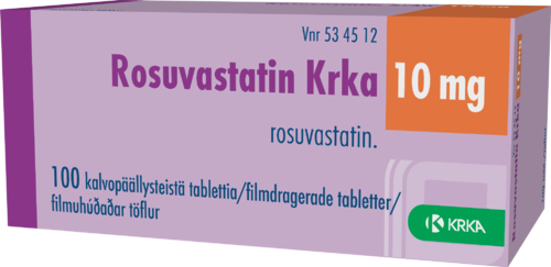 ROSUVASTATIN KRKA 10 mg tabletti, kalvopäällysteinen 1 x 100 fol