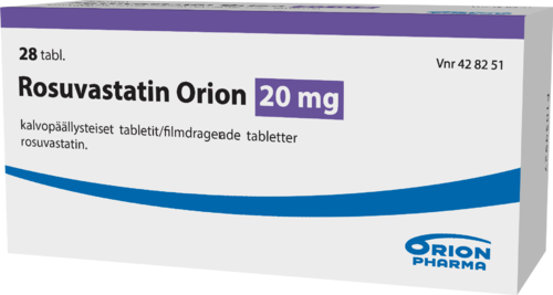 ROSUVASTATIN ORION 20 mg tabletti, kalvopäällysteinen 1 x 28 fol