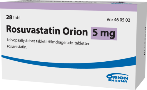 ROSUVASTATIN ORION 5 mg tabletti, kalvopäällysteinen 1 x 28 fol