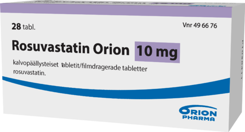ROSUVASTATIN ORION 10 mg tabletti, kalvopäällysteinen 1 x 28 fol